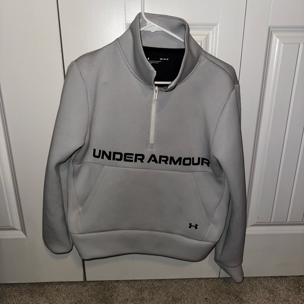 Under Armour Women's Gray and White Half Zip